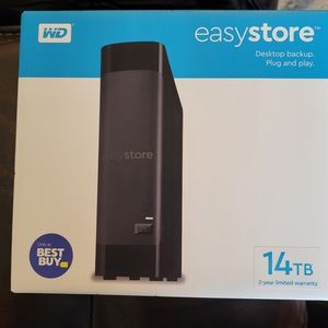 WD - easystore 14TB External USB 3.0 Hard Drive - Black